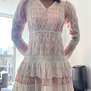 LoveShackFancy size 8 floral mini dress